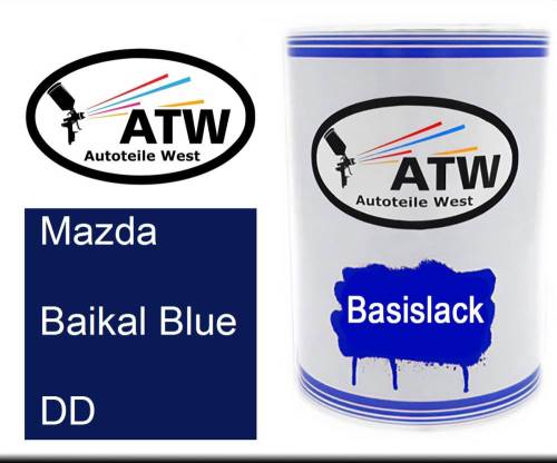 Mazda, Baikal Blue, DD: 500ml Lackdose, von ATW Autoteile West.